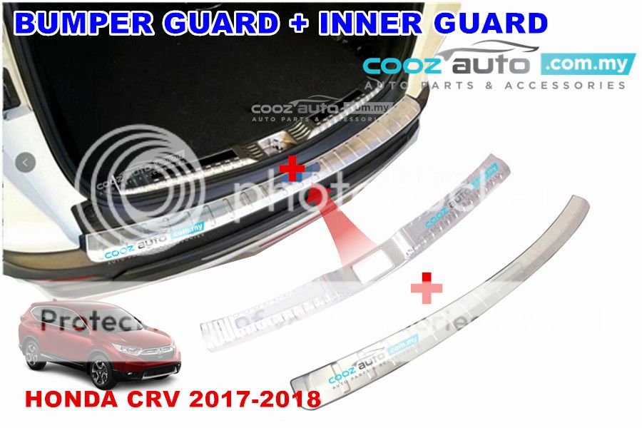 Honda CRV 2017 2018 Alloy Rear Bumper Guards Trunk Lid Trim Protector